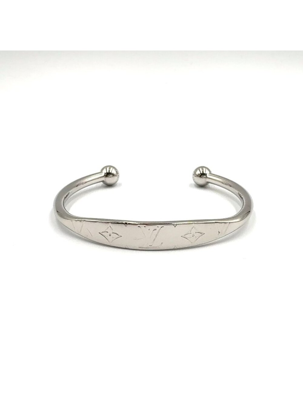 Louis Vuitton Jungkook Monogram Metal Silver Bangle Bracelet